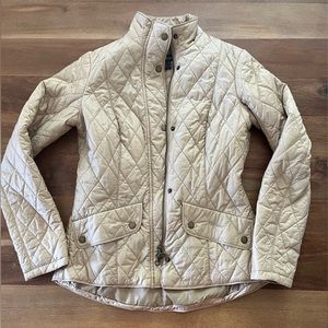 Barbour Women’s Flyweight Cavalry Quilted Beige Jacket, size 6